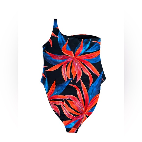 Louisa Ballou lunar bloom floral printed one shoulder swimsuit - Picture 9 of 10
